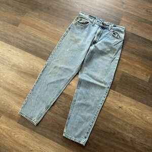 VTG Levi's 550 Relaxed Fit USA Denim Distressed 90s 1995 Mens Sz 36x30